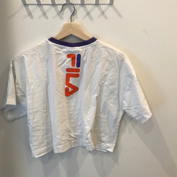 Urban Outfitters Exclusive Fila Cropped Tee Shirt - Picture 2 of 2